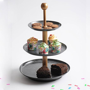 <b>3</b> <b>Tier</b> Cupcake <b>Stand</b> for Birthday, Wedding Party Metal Round Shape <b>Cake</b> <b>Stand</b> - Product Image 1