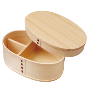 Dark <b>Brown</b> Custom made Bento Wooden <b>Storage</b> <b>Box</b> with Lid Oval Shape Spice Chapati and Dry Fruit Container for Kitchen - Product Image 2