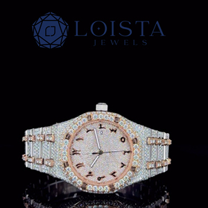 Montre de luxe en moissanite VVS, verre saphir de haute qualité, montre hip-hop pour homme, peut passer le test du diamant, montre unisexe sertie de pierres. - Product Image 1