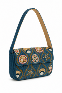 Pochette de luxe artisanale moderne en verre perlé, légère et durable, avec bouton, coquillage, étoile de mer, pour femme, mode, OEM ODM - Product Image 2