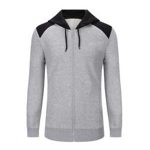 Survêtement unisexe deux pièces en molleton épais 100 % coton avec fermeture éclair, coupe oversize évasée, capuche et cordon de serrage, idéal pour l'automne - Product Image 2