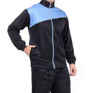 Men Color Block Tracksuit Set <b>Zip</b> <b>Up</b> <b>Jacket</b> Elastic Waist Pants Sporty Autumn Training Wear Full Sleeve Stand Collar - Product Image 6