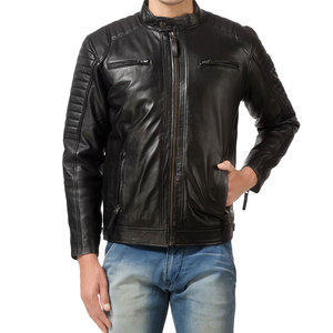 Chaqueta de cuero clásica con forro suave, cierre de cremallera, chaqueta de moda de invierno para ropa de calle, actividades al aire libre y negocios de exportación. - Product Image 4
