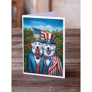 All American Whimsical A7 Tamaño 5x7 Great Pyrenees Tarjetas de notas en blanco Paquete de 8 con sobres para saludos - Product Image 2