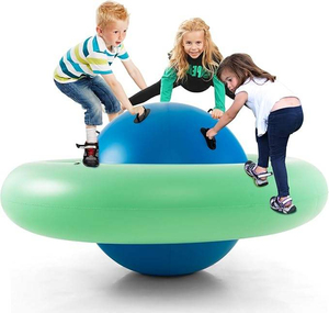 Planche d'équilibre gonflable personnalisée avec logo, en PVC, 223x123cm, capacité 3 enfants, jouet d'exercice pour enfants, pour intérieur et extérieur - Product Image 1