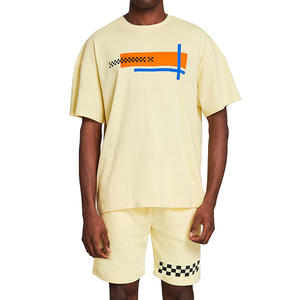 Conjuntos cortos de verano para hombre, traje deportivo, camiseta con pantalones cortos a juego, camiseta y pantalones cortos para hombre, conjuntos de 2 piezas para hombre - Product Image 1