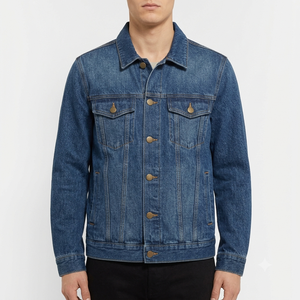 Nouvelle veste en jean pour homme 2026, col rabattu, fermeture à bouton unique, respirante, couleur unie, coupe décontractée, automne - Product Image 4