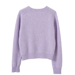 Pull-over col rond pour femme, couleur unie, 100% acrylique, manches longues, tricot décontracté, anti-boulochage, coupe classique, pour l'automne - Product Image 2