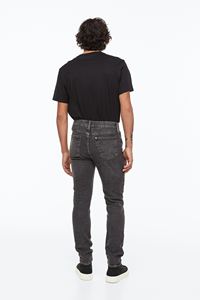 Sun Faded Loose Straight Dark Blue Wholesale Custom Washed <b>Jeans</b> for Men Street Wear Hip Hop <b>Raw</b> <b>Hem</b> <b>Jeans</b> - Product Image 3