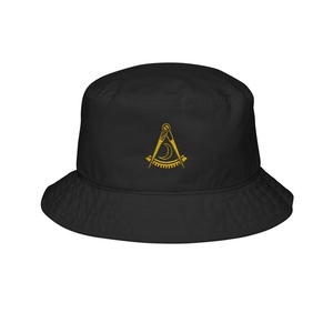Sombrero de Ala Ancha de Algodón Unisex - Modelo Distrito Pasado Distinguido Gran Maestro Logia Azul - Product Image 3