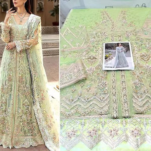 Ladies Ethnic Best Dress Quality Women's Party Wear Dresses Suits Derniers costumes de mariage lourds à la mode avec broderie - Product Image 2