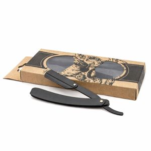 Navaja de afeitar Cut Throat The Jolly Roger de acero inoxidable negro - Product Image 1