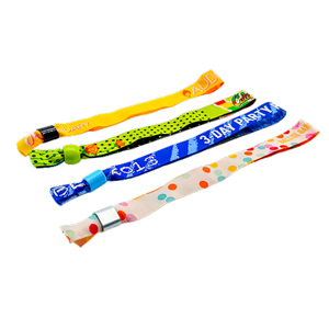 Pulsera de Tela Promocional <span class=keywords><strong>RFID</strong></span> Tejida Personalizada con Logotipo Personalizado para Festivales/Eventos - Product Image 4