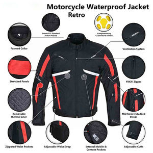 Nouvelle veste de moto en cuir unisexe de haute qualité, imperméable, respirante, imprimée, en Cordura, grande taille - Product Image 3