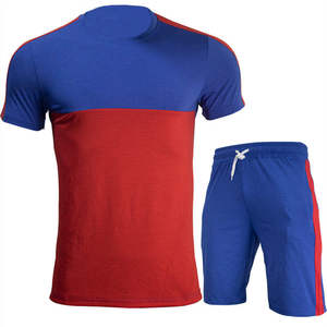 Ensemble de survêtements de sport d'été pour hommes, vente en gros, personnalisable avec LOGO, T-shirt et short, tenue de gym, course à pied, entraînement, vêtements de sport - Product Image 6
