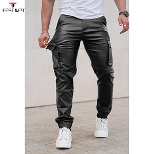 Pantalones Casuales de Hombre, Nuevos, a la Moda, de PU, Cuero Sintético, Impermeables, Ecológicos, Rectos, Venta al Por Mayor OEM - Product Image 5