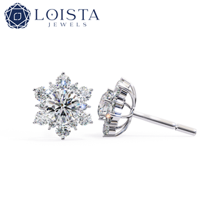 Boucles d'oreilles en diamant cultivé en laboratoire certifié IGI Gia Betterstar HPHT CVD, boucles d'oreilles en or 14k 18k, bijoux en diamant cultivé en laboratoire - Product Image 1