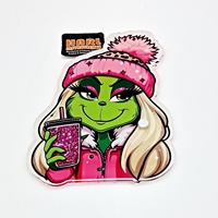 HARL - Nuevas Cajas de Pestañas con Diseño Navideño del Grinch, Placas Magnéticas Acrílicas Resistentes, Suministros para Extensiones de Pestañas