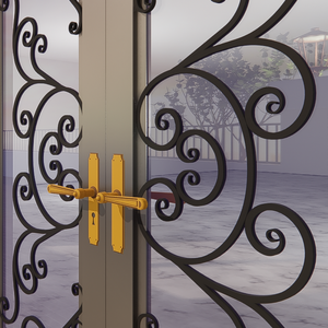 Puerta Doble de Hierro Forjado de Lujo, Puerta de Entrada Decorativa de Hierro, Puerta Principal Personalizada con Elegantes Inserciones de Vidrio - Product Image 6