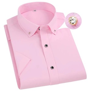 Chemise habillée professionnelle décontractée en twill blanc uni à simple boutonnage pour homme, collection automne 2026 - Product Image 4