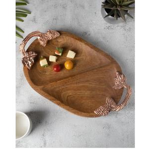 Bandeja de Servir Rústica de Madera Maciza Natural con Acabado Liso para Uso Doméstico y Hotelero Disponible a Buen Precio - Product Image 4