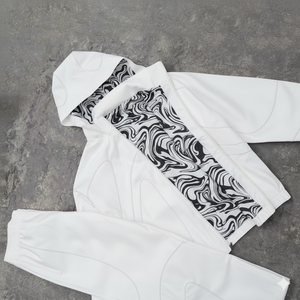 Ensemble de survêtement réfléchissant coupe oversize personnalisé pour homme – Veste coupe-vent et pantalon de jogging en polyester et nylon pour le sport et le streetwear - Product Image 3