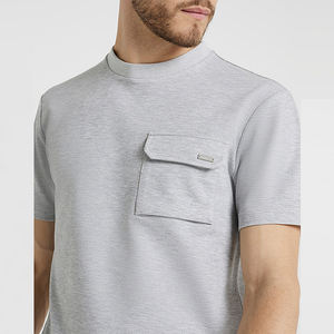 2026 New Design Wholesale Short Sleeve Front Chest <b>Pocket</b> <b>Men's</b> Regular Fit Breathable Quick Dry Polyester/Cotton <b>T</b>-<b>Shirt</b> - Product Image 5