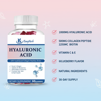 Bonbons santé personnalisés OEM/ODM au goût personnalisé, gommes à l'acide hyaluronique avec biotine et vitamine E