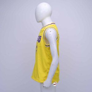 Best Selling Basketball Jersey Mens with Yellow Purple Color Back 6 Number <b>Mesh</b> Tank <b>Top</b> Breathable Polyester Sportswear Jerseys - Product Image 3