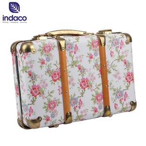 Factory Customization Vintage Suitcase Gift <b>Box</b> Luxury Travel Case <b>Keepsake</b> Handmade Paper Suitcase - Product Image 5