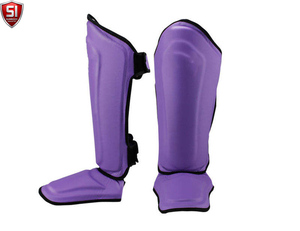 Protège-tibias de boxe pour entraînement de combat, protection de la cheville et du cou-de-pied, chauffe-jambes MMA Muay Thai, protège-tibias légers en PU - Product Image 1