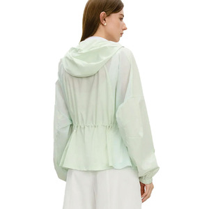 Custom Women <b>Lightweight</b> Hooded Windbreaker <b>Jacket</b> OEM Casual Outdoor Zip Up Cinched Waist Running Rain <b>jacket</b> for men Wholesale - Product Image 2
