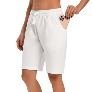 กางเกงขาสั้นผ้าฝ้ายสำหรับผู้หญิงกางเกงขาสั้นผ้านุ่มพิเศษแห้งเร็วสำหรับใส่วิ่งออกกำลังกายฤดูร้อน - Product Image 2