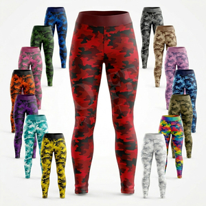 Accepted Private Label Whole Sale Camouflage Gym Leggings Premium Quality Fitness Gym Running Workout Compression <b>Tights</b> Pants - Product Image 1