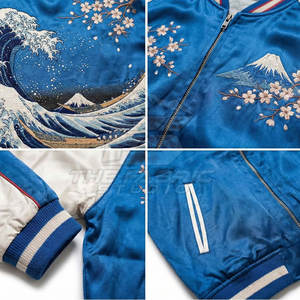 Chaqueta Sukajan Clásica para Hombre de Fabric Studio, Estilo Bordado, Transpirable, Ecológica, Acabado Satinado Suave, Ligera - Product Image 6