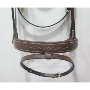 บังเหียนม้าหนังสีน้ำตาลคุณภาพพรีเมียม ทนทาน พร้อมสายรัดหน้าผากและสายรัดจมูกแบบนุ่ม  สายบังเหียนปรับแต่งได้ สำหรับการฝึกม้ามืออาชีพ - Product Image 2