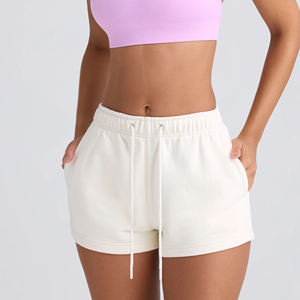 Shorts de bain en polaire respirant et à séchage rapide pour femmes, de haute qualité, écologiques, avec poches, taille élastique, style décontracté - Product Image 5