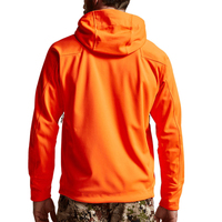 Veste de chasse d'hiver imperméable, coupe-vent, respirante, en softshell, couleur orange vif, à capuche, pour activités de plein air, Lawd Sports