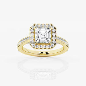 Diamantes brillantes Asscher certificados por IGI en oro de 14 quilates Ajuste de Punta Vintage para Joyería exclusiva para fiesta de boda-Arin Luxury Co - Product Image 2