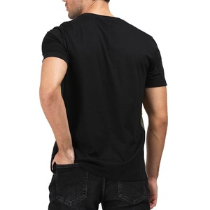 T-shirt pour homme à manches régulières, col rond, coupe décontractée, tissu tricoté, streetwear, écologique, 100% coton biologique, longueur régulière - Product Image 3