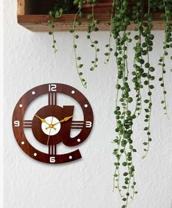 Modern Wooden Wall <b>Clock</b> Decorative Silent <b>Battery</b> Powered Hanging <b>Clock</b> for Living Room Bedroom Study - Product Image 2
