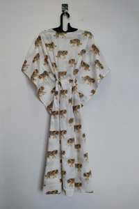 Kaftan léger en coton imprimé tigre, fait main en Inde, idéal pour la plage en été - Product Image 5