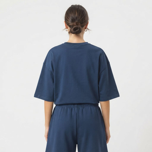 2026 Wholesale Women T Shirts and Shorts <b>Set</b> Gym Fitness Cotton Material Summer Jogging Wear Casual Women <b>Twin</b> <b>Sets</b> - Product Image 2