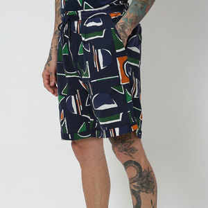 Shorts de bain pour hommes en coton 100% écologique, à changement de couleur selon la température, longueur genou, avec cordon de serrage, séchage rapide, pour l'été, vente en gros - Product Image 2