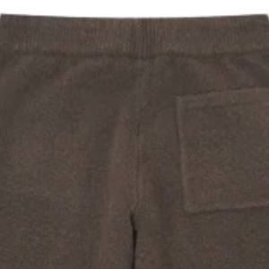 Pantalon de jogging en tricot marron unisexe, pantalon de survêtement doux en maille, taille élastique, décontracté, streetwear, chaud pour l'hiver, tailles personnalisées - Product Image 4