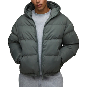 Veste matelassée personnalisée de haute qualité avec logo pour homme, vêtements d'hiver, nouvelle mode, veste matelassée à rembourrage en duvet pour homme - Product Image 3