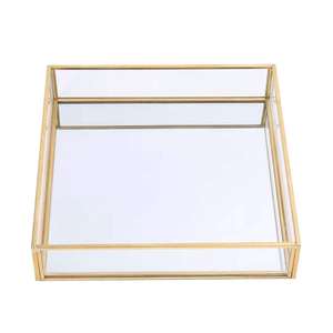 Bandeja de Servicio Rectangular Moderna Hecha a Mano, de Aluminio Plateado y Acrílico, Apta para Lavavajillas, de Lujo, Venta al Por Mayor - Product Image 4