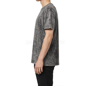 T-shirt délavé à l'acide de qualité supérieure pour hommes, léger, couleur personnalisée, t-shirt délavé à l'acide, vêtement décontracté pour hommes - Product Image 5