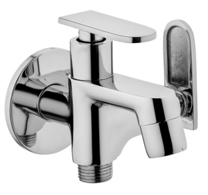 2 In 1 Bib Cock Chrome Finished Brass Washing Machine Tap Wall Mounted Bibcock Valve Bathroom Basin Kitchen Water FaucetDiverter - Product Image 3