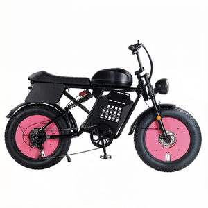 Neumáticos todoterreno estilo retro 20*4, batería de litio de 48V 16AH, doble suspensión. Bicicleta eléctrica deportiva urbana todoterreno. - Product Image 2